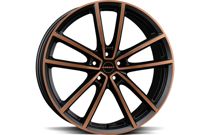 Borbet W black copper polished matt